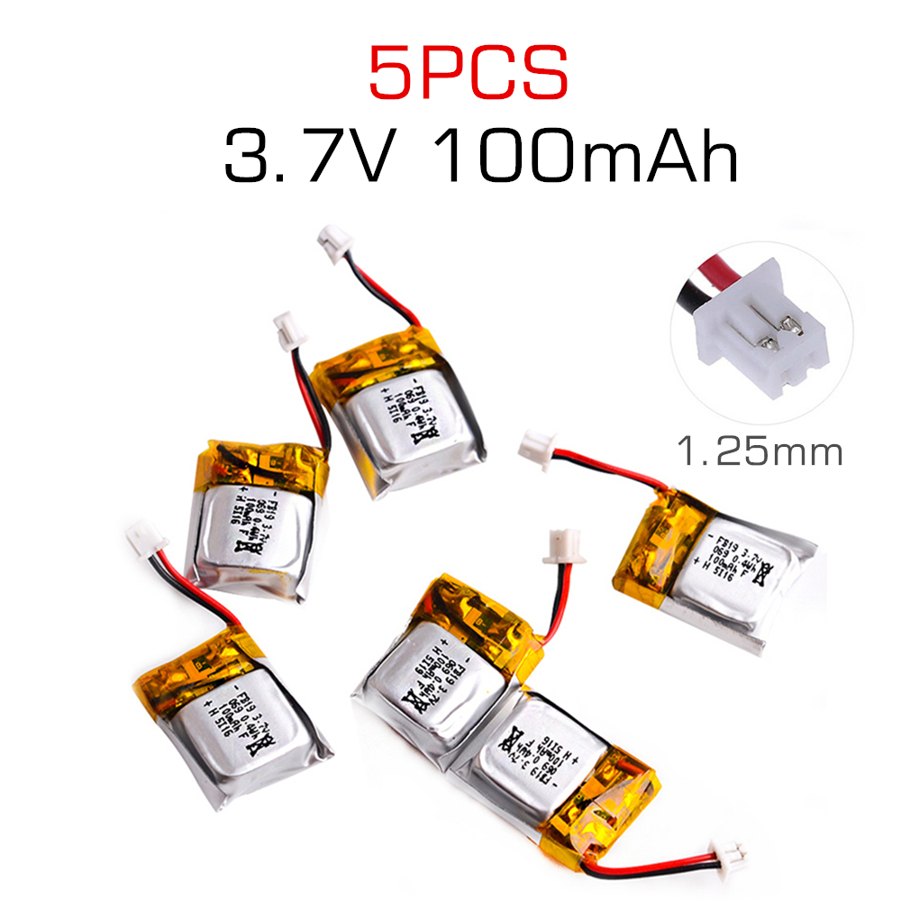 Drone Fq777 Rc Quadcopter - 5 Chiếc 3.7V 100MAh Li-Po Pin