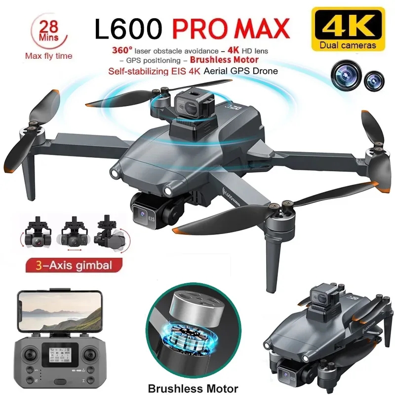Drone Rc Pro - L600 PRO MAX GPS Drone Professional