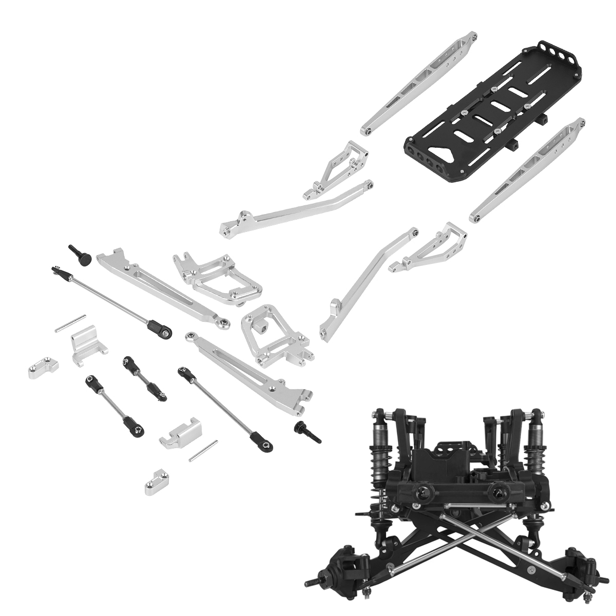 Rc Crawler Axle Parts - Aluminum SCX10 II Twin I-Beam 2WD