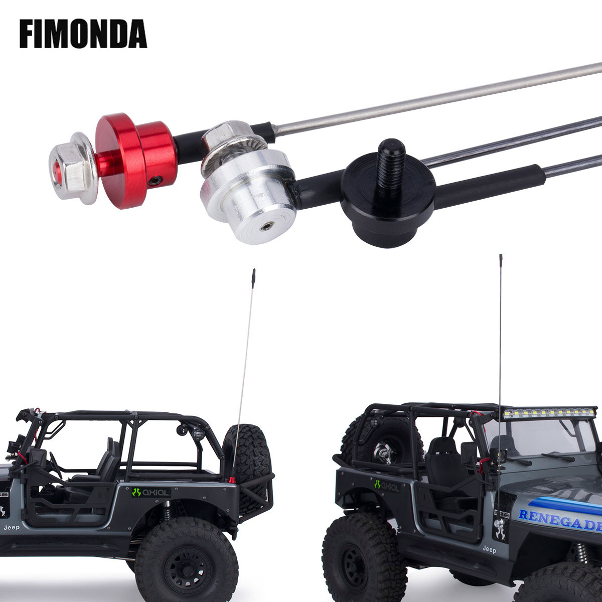 Rc Crawler Axle Parts - 50cm Metal Adjustable Simulation Antenna with