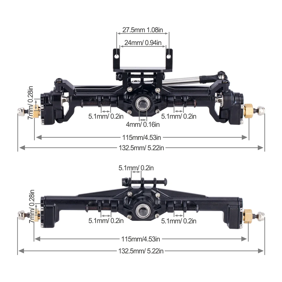Aluminum CNC Portal Axles +10m - đánh giá và giá Rc Crawler Axle Parts