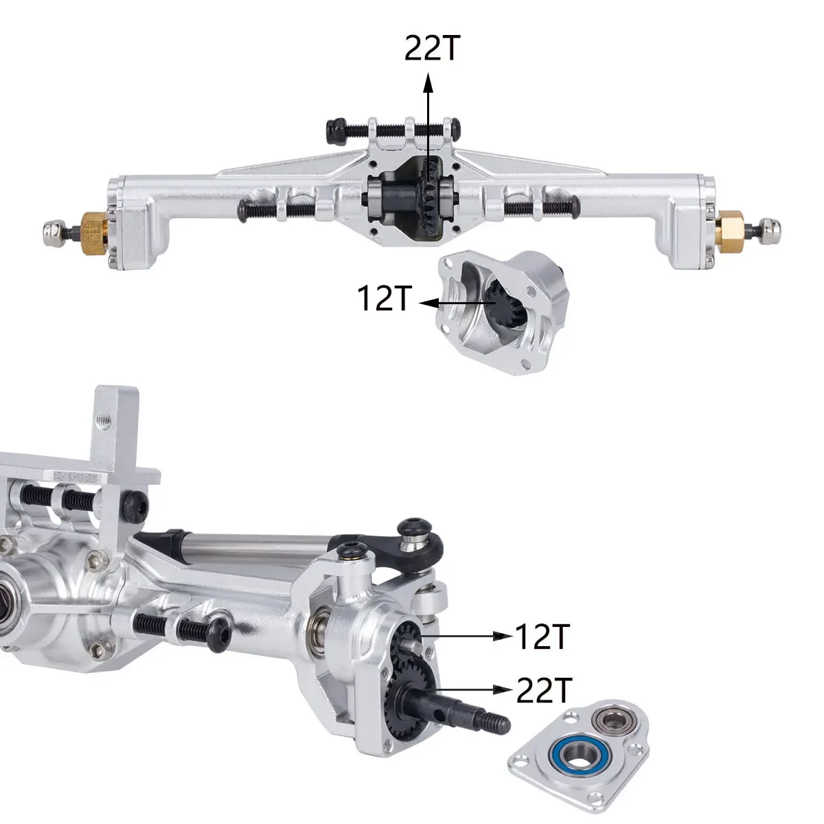Aluminum CNC Portal Axles +10m - đánh giá và giá Rc Crawler Axle Parts