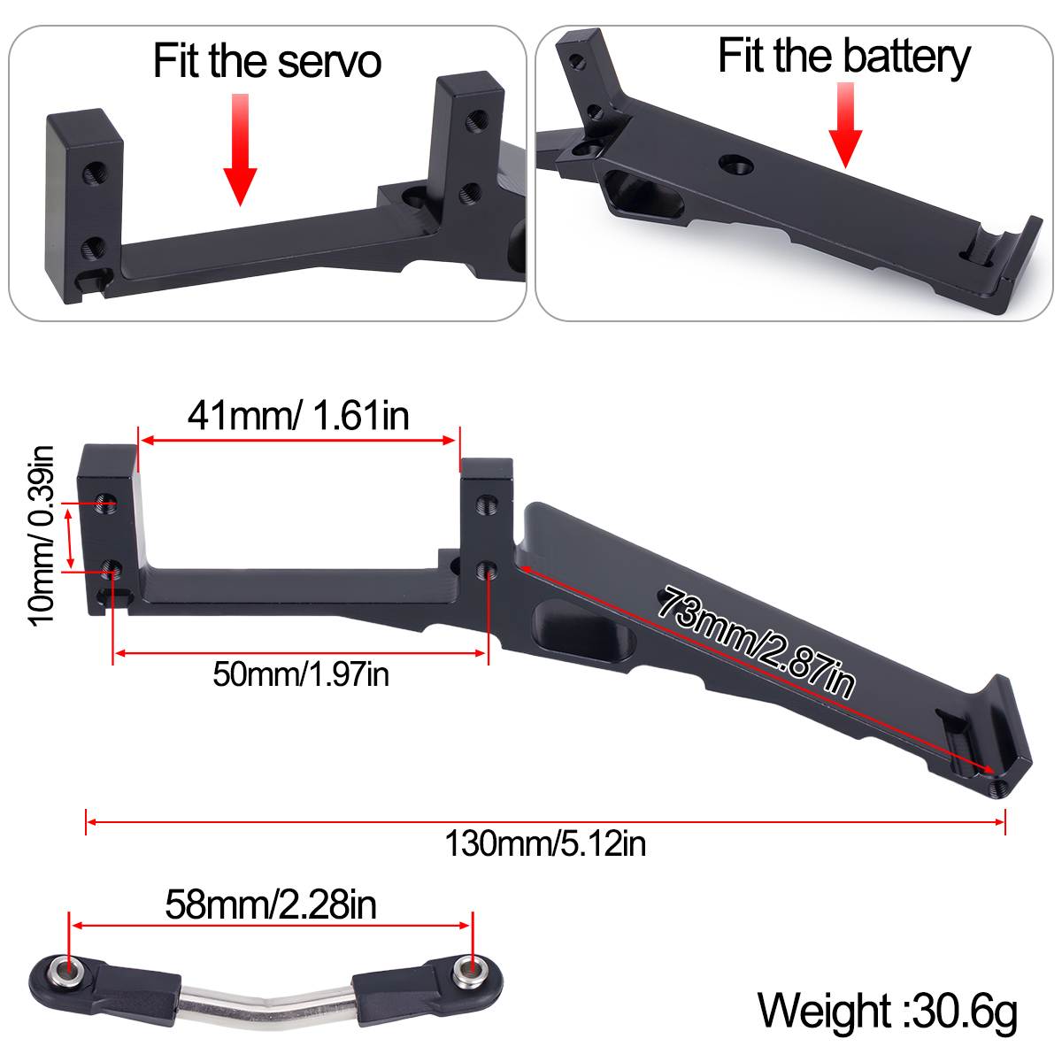 1Pcs Aluminum Alloy Servo and  - đánh giá và giá Rc Crawler Axle Parts