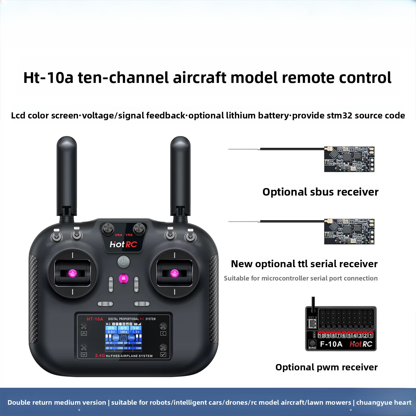 Hotrc HT-10A HT-8A 2.4GHz 10CH - đánh giá và giá Drone Rc Boat