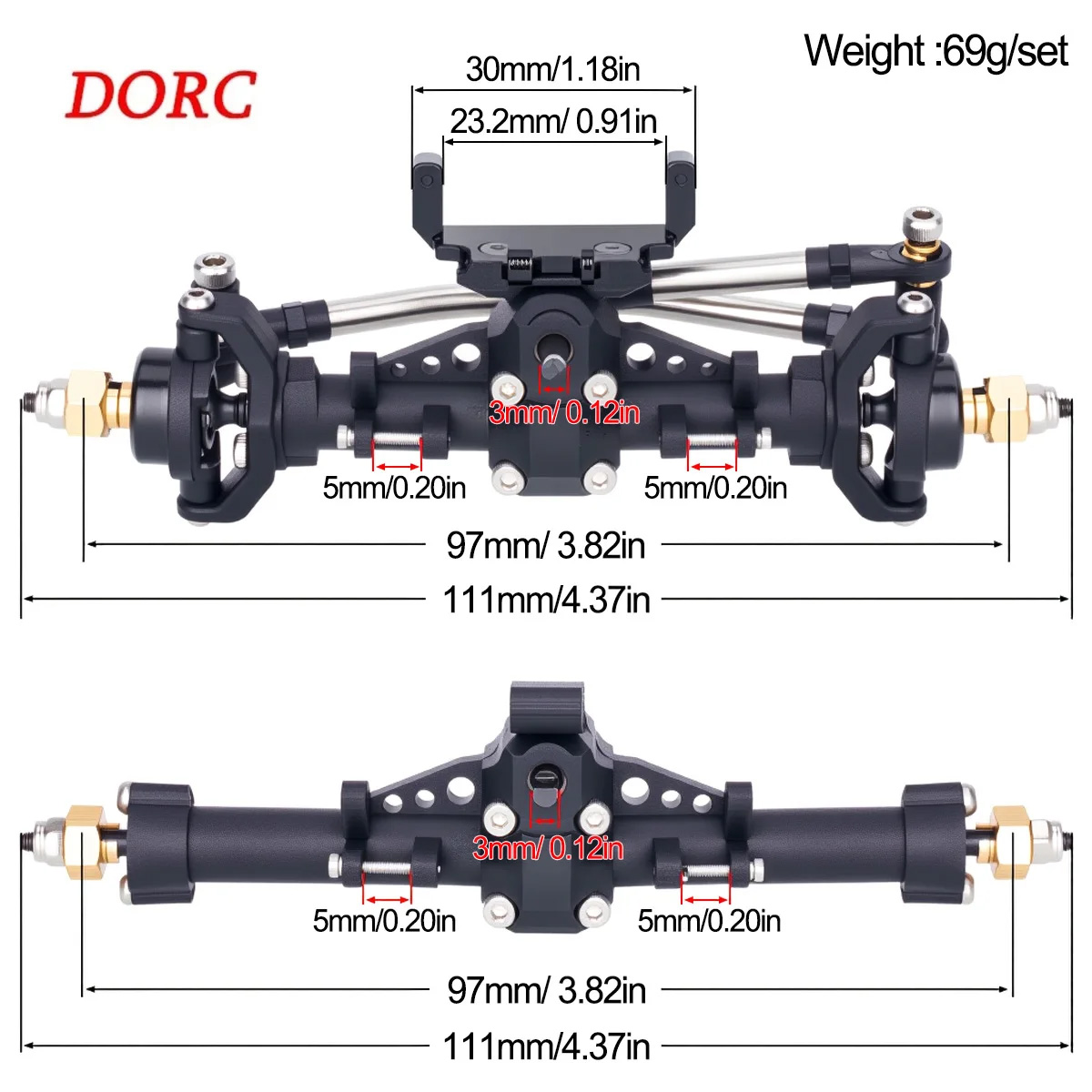 1Set Plastic Axles w/ Servo Mo - đánh giá và giá Rc Crawler Axle Parts