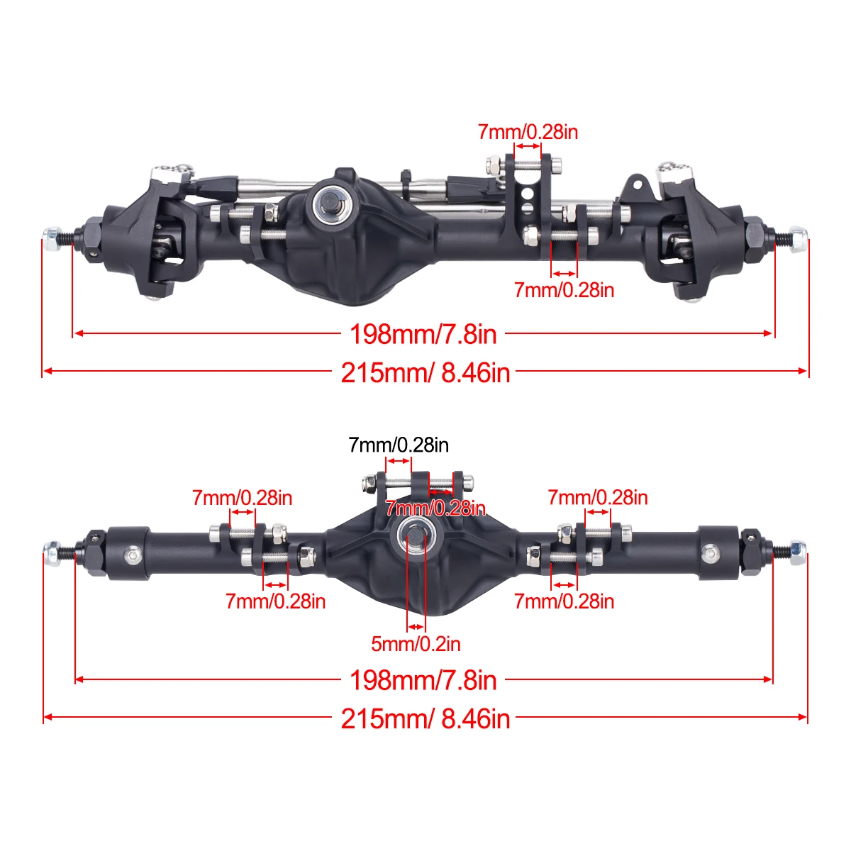 CNC Aluminum Axle Alloy Front  - đánh giá và giá Rc Crawler Axle Parts